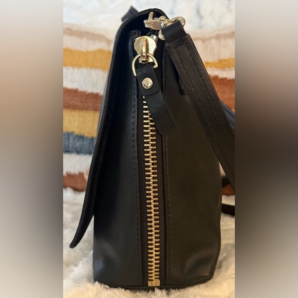 Kate Spade Varick Street Abbie Satchel Black Croc Embossed Leather Bag - Picture 7 of 10